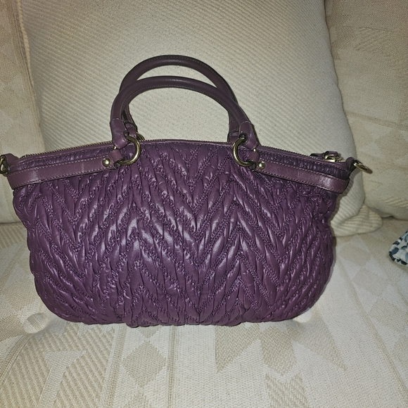 Coach Satchel Bag 18637 Madison Nylon Mahogany - Picture 2 of 10